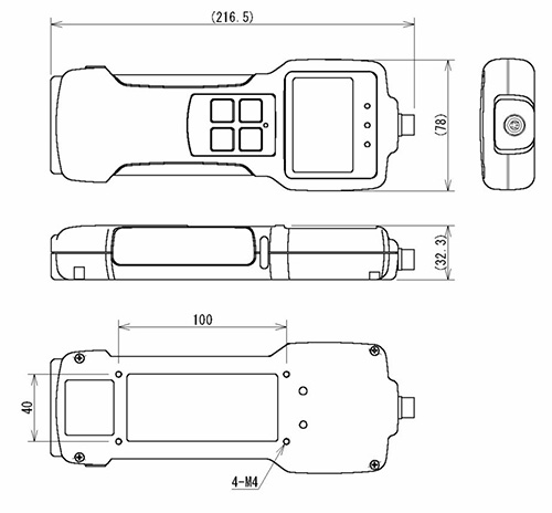 HTG2-P系列夾持旋轉(zhuǎn)扭力測試儀主機尺寸