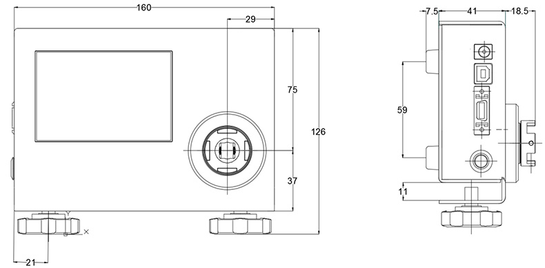 ACI-P系列油壓脈沖扭力測(cè)試儀外部尺寸圖